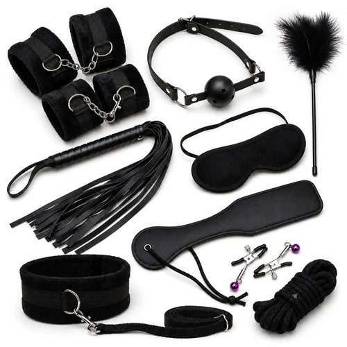 Bondage Kit with Plush Restraints for Couples